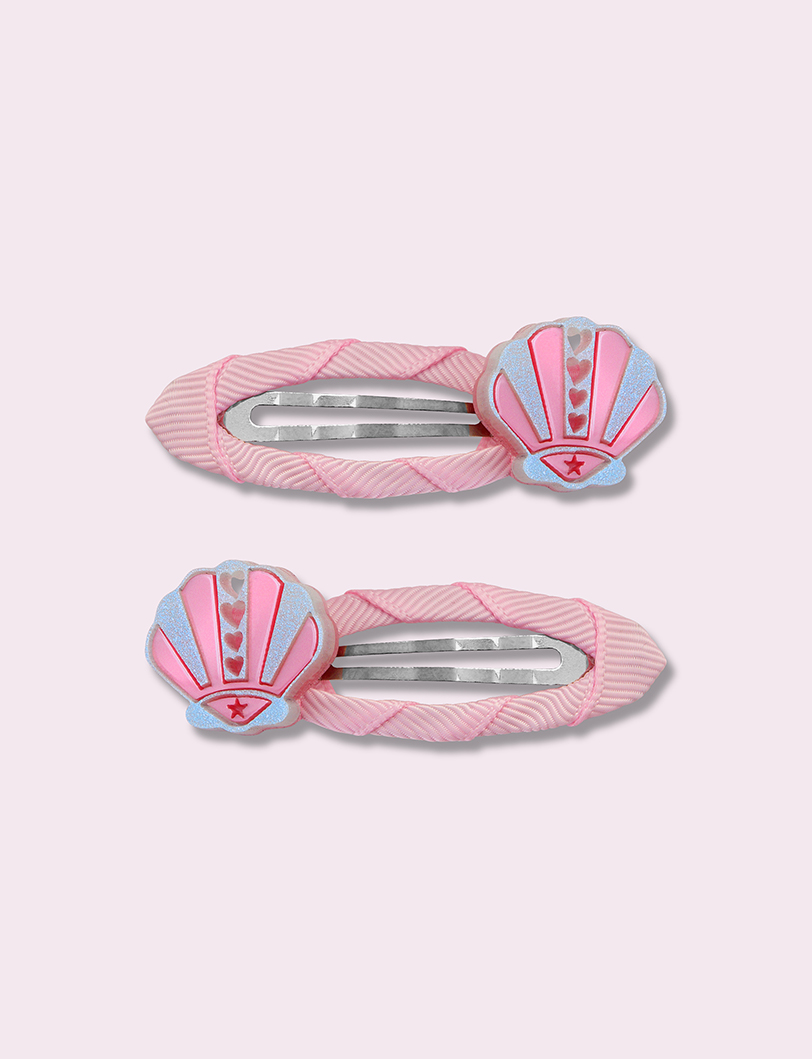 Pink Shells Hair Clips